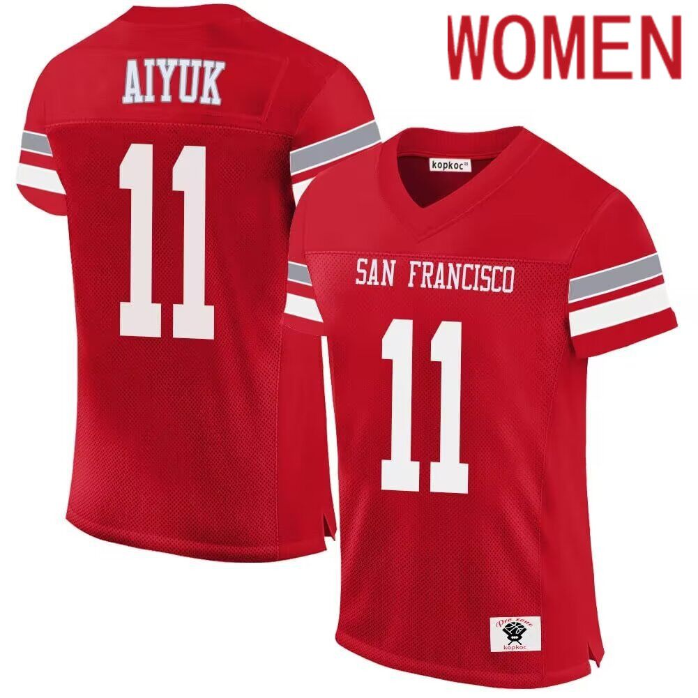 Women San Francisco 49ers #11 Aiyuk red 2024 Nike Limited NFL throwback Jersey ->youth nfl jersey->Youth Jersey